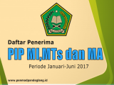 Daftar Penerima PIP MI, MTs dan MA Periode Januari - Juni 2017